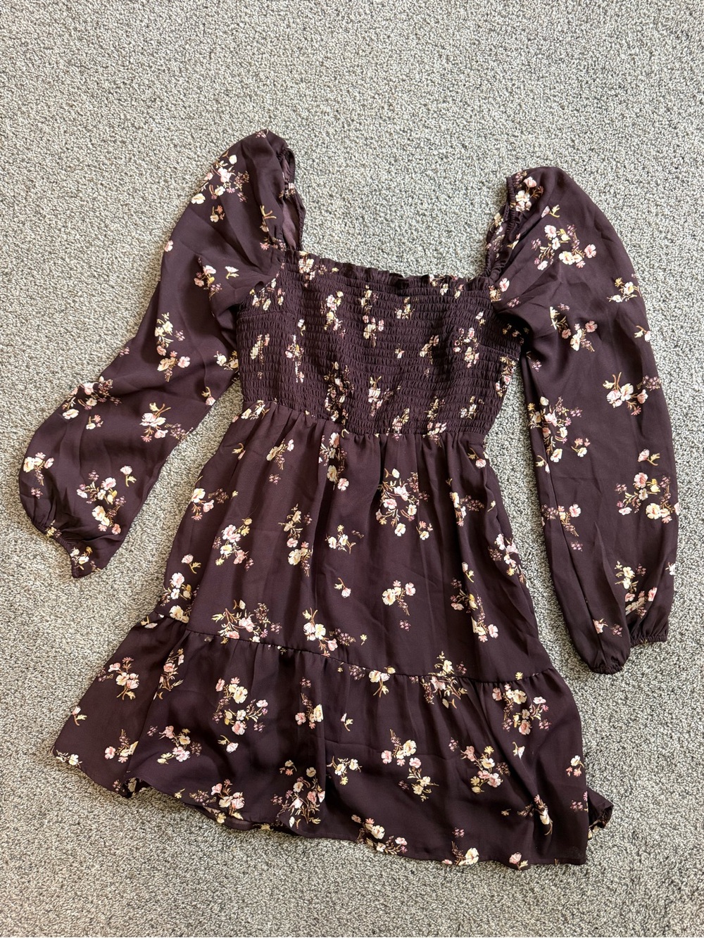 Abercrombie & Fitch Plum Floral Mini Dress